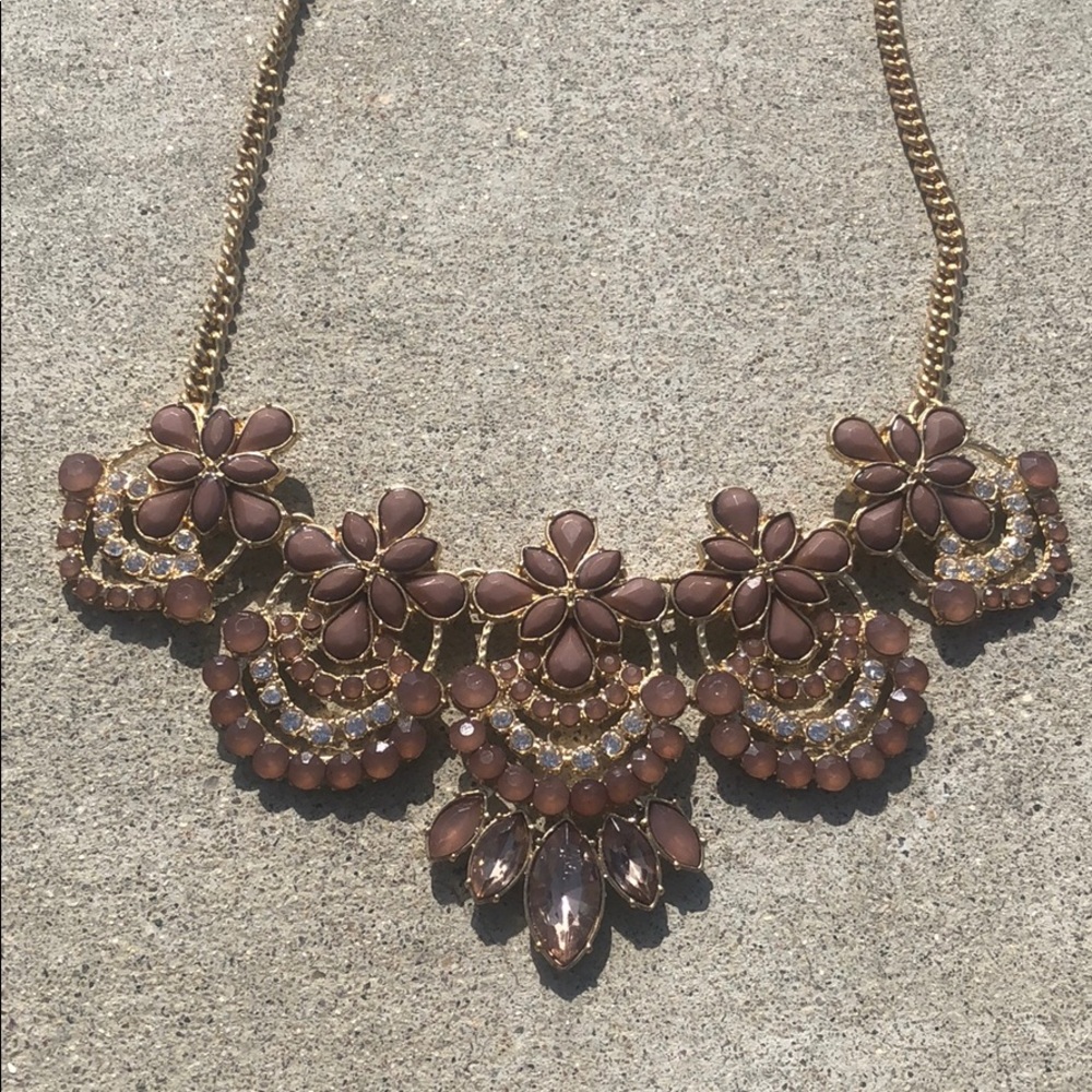 Mauve and gold necklace